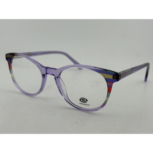 INSIGHT - DC8082 49-21-140 C3 Purple Clear Plastic Eyeglass Frames - Picture 1 of 7